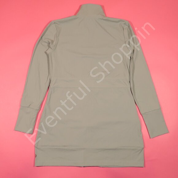 Any Age Activewear Sedona Jacket Womens M Gray Xlong High Collar New - Picture 3 of 5